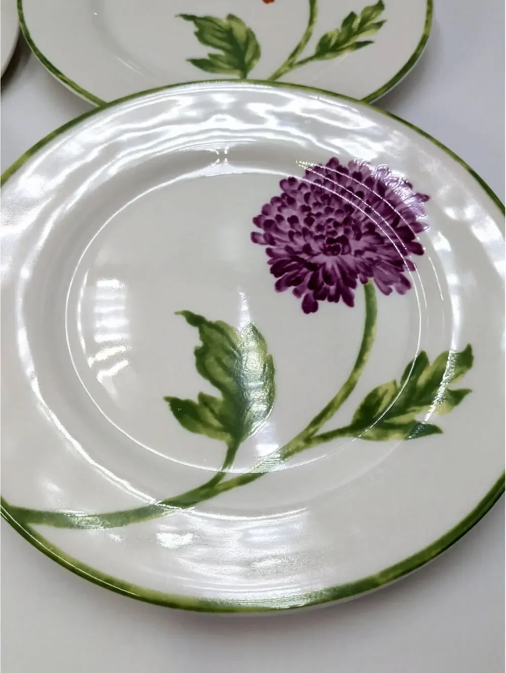Pier 1 Imports Fall Floral Chrysanthemums SALAD PLATES 7 3/4